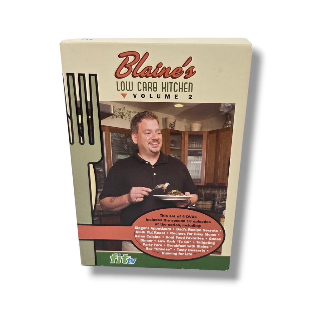 Blaines Low Carb Kitchen Volume 2 Set of 4 DVDs FitTV Healthy Recipes Cooking